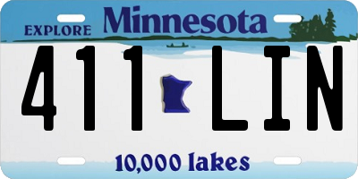 MN license plate 411LIN