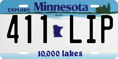 MN license plate 411LIP