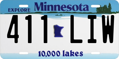 MN license plate 411LIW