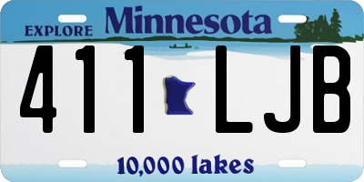 MN license plate 411LJB