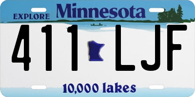 MN license plate 411LJF