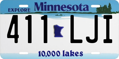 MN license plate 411LJI