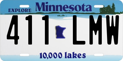 MN license plate 411LMW