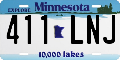 MN license plate 411LNJ