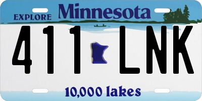 MN license plate 411LNK