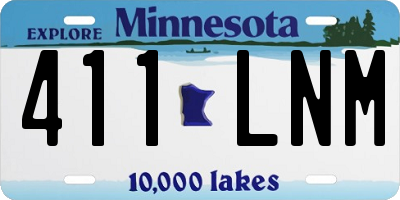 MN license plate 411LNM