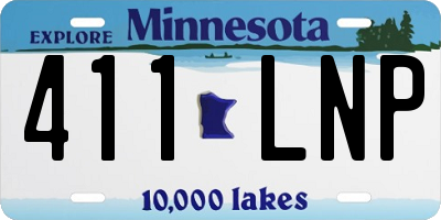 MN license plate 411LNP