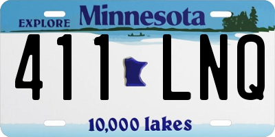 MN license plate 411LNQ
