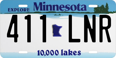 MN license plate 411LNR