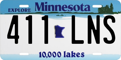 MN license plate 411LNS