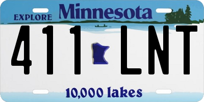 MN license plate 411LNT