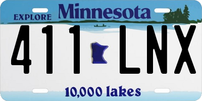 MN license plate 411LNX