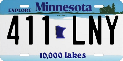 MN license plate 411LNY