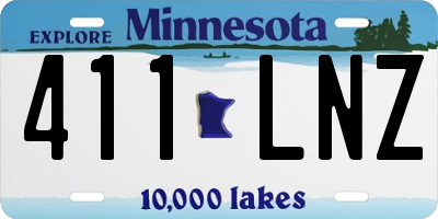 MN license plate 411LNZ
