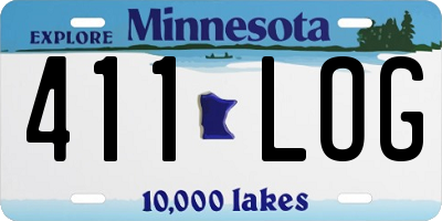 MN license plate 411LOG