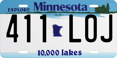 MN license plate 411LOJ