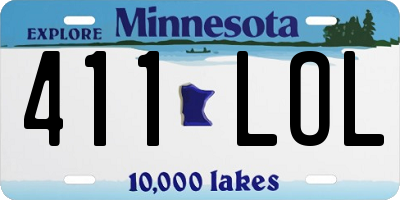 MN license plate 411LOL