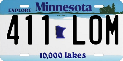 MN license plate 411LOM