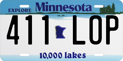 MN license plate 411LOP