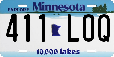 MN license plate 411LOQ
