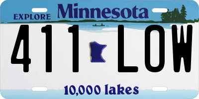 MN license plate 411LOW