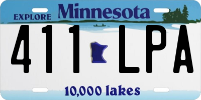 MN license plate 411LPA