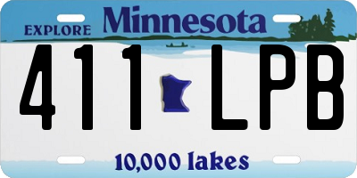 MN license plate 411LPB