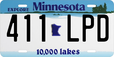 MN license plate 411LPD