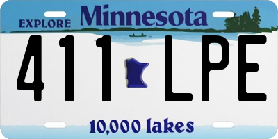 MN license plate 411LPE