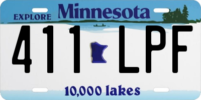 MN license plate 411LPF