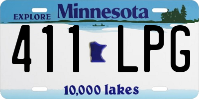 MN license plate 411LPG