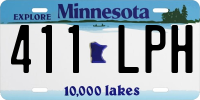 MN license plate 411LPH