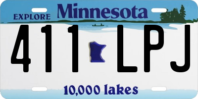 MN license plate 411LPJ