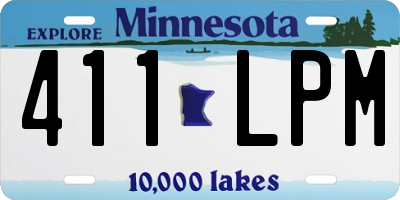 MN license plate 411LPM