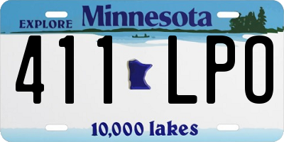 MN license plate 411LPO