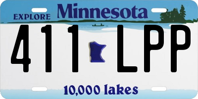 MN license plate 411LPP
