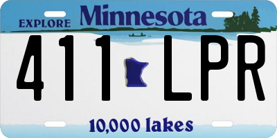MN license plate 411LPR