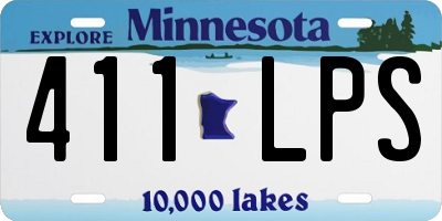 MN license plate 411LPS