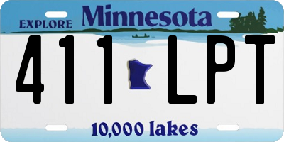 MN license plate 411LPT