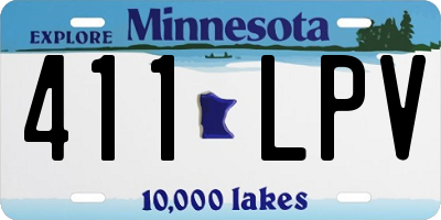 MN license plate 411LPV