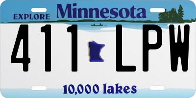 MN license plate 411LPW