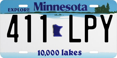 MN license plate 411LPY