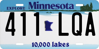 MN license plate 411LQA