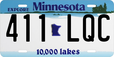 MN license plate 411LQC