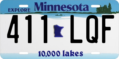MN license plate 411LQF