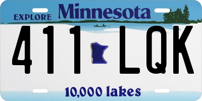 MN license plate 411LQK