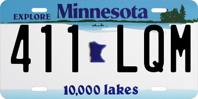 MN license plate 411LQM