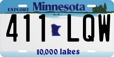 MN license plate 411LQW