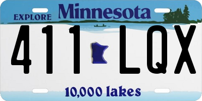 MN license plate 411LQX