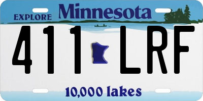 MN license plate 411LRF